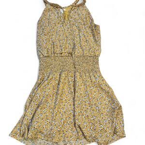 Yellow floral mini dress floral dress g